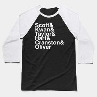 Power Rangers Helvetica List Baseball T-Shirt